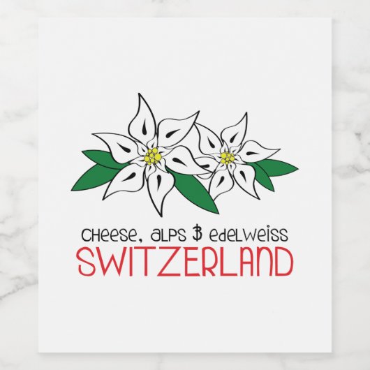 Schweiz Weinetikett (Einzelnes Label)