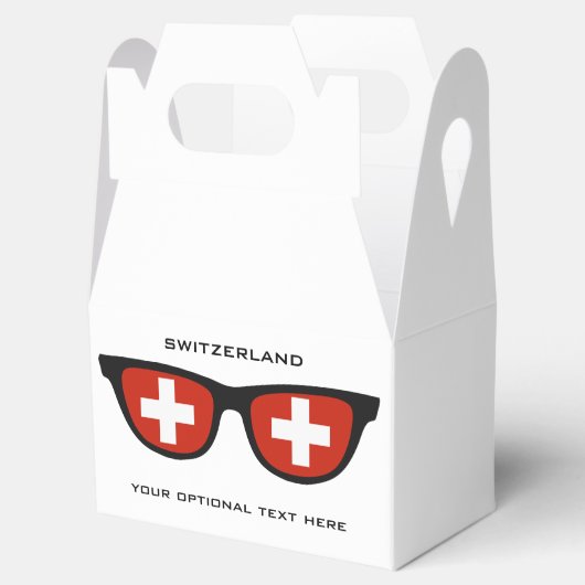 Schweiz weist benutzerdefiniertes Text- und Farbfa Geschenkschachtel (Geöffnet)