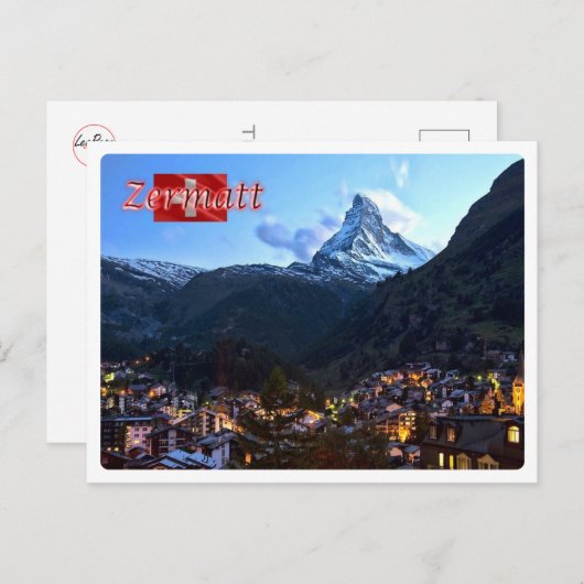 Schweiz - Zermatt Postkarte (Vorne/Hinten)