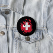 Schweiz zerrissene Flagge Button (Beispiel)