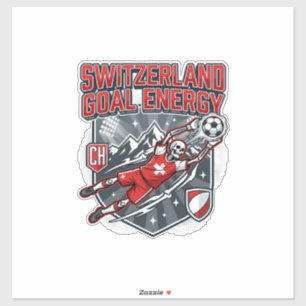 Schweiz Ziel Energie Skelett Stürmer Nationen B Aufkleber