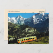 Schweiz, Züge nach Jungfraujoch, die Spitze der Eu Postkarte (Vorne/Hinten)
