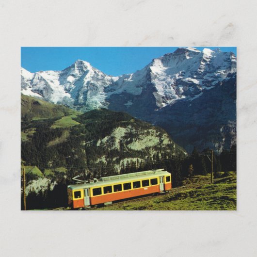 Schweiz, Züge nach Jungfraujoch, die Spitze der Eu Postkarte (Vorderseite)