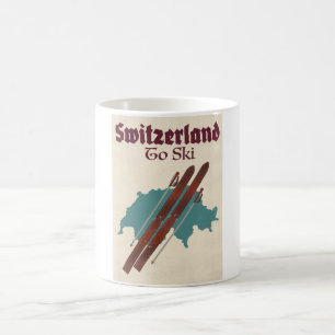 Schweiz zum Skifahren Kaffeetasse