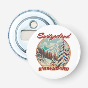 Schweiz zum Snowboardfahren Flaschenöffner