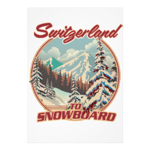 Schweiz zum Snowboardfahren Fotodruck