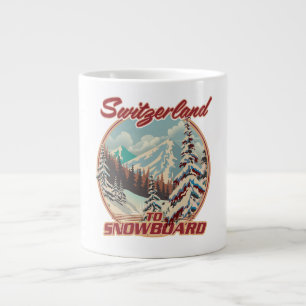 Schweiz zum Snowboardfahren Jumbo-Tasse