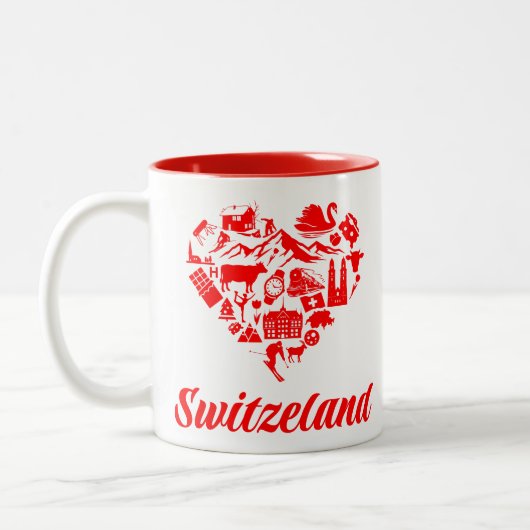 Schweiz Zweifarbige Tasse (Links)