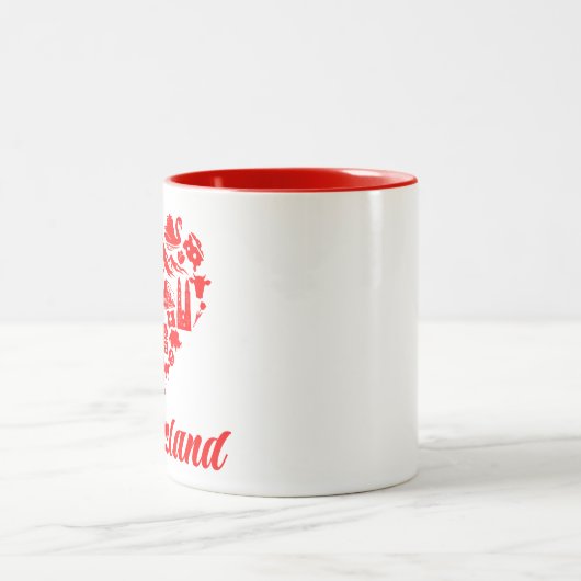 Schweiz Zweifarbige Tasse (Mittel)