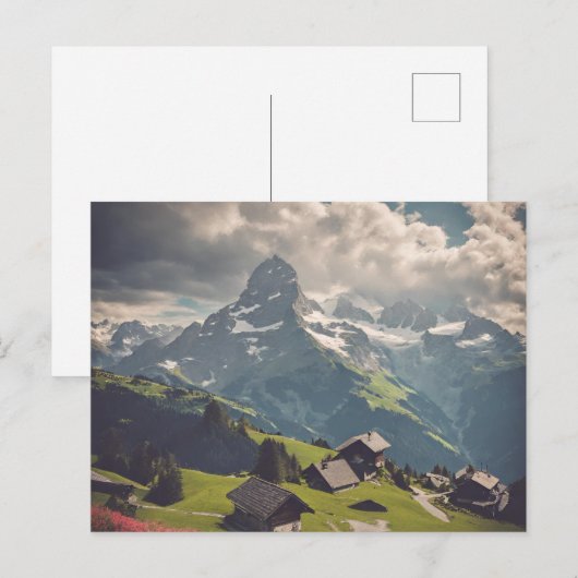 Schweizer Alpen (2) Postkarte (Vorne/Hinten)