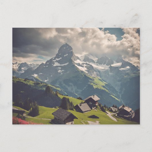 Schweizer Alpen (2) Postkarte (Vorderseite)