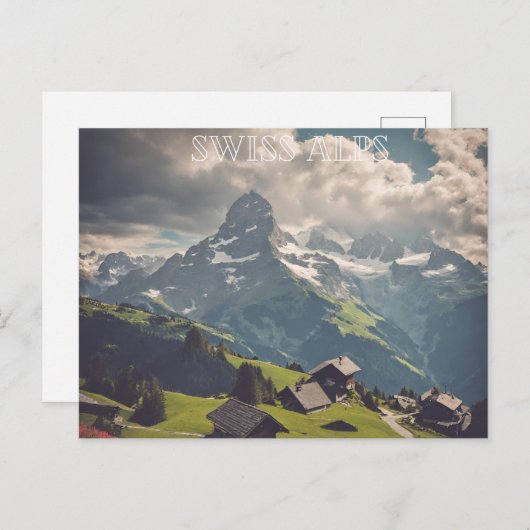 Schweizer Alpen (3) Postkarte (Vorne/Hinten)