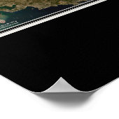 Schweizer Alpen aus dem Weltraum Poster (Ecke)