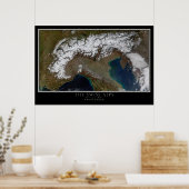 Schweizer Alpen aus dem Weltraum Poster (Küche)