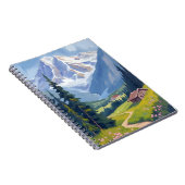 Schweizer Alpen Berghang Schweiz Kunst Notizblock (Rechte Seite)