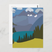 Schweizer Alpen Bergsee Postkarte (Vorne/Hinten)