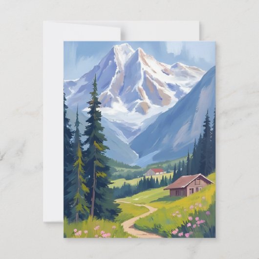 Schweizer Alpen Bergsee-Zauber Schweiz Karte (Vorderseite)