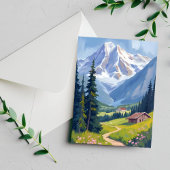 Schweizer Alpen Bergwelt Hillside Schweiz Reise Postkarte