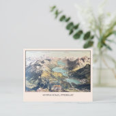 Schweizer Alpen Blick Muottas Muragl Vintag Leere Postkarte (Stehend Vorderseite)