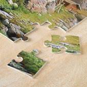 Schweizer Alpen-Blockhausmalerei Puzzle (Seite)