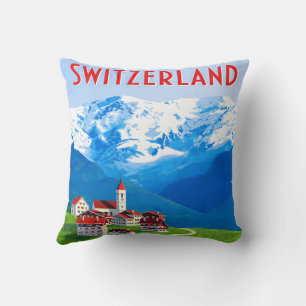 Schweizer Alpen-Dorf-Wurfkissen Kissen
