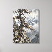 Schweizer Alpen Eiger Lärchenbaum Kunst Leinwanddruck (Vorderseite)