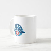 Schweizer Alpen-Illustration Kaffeetasse (Vorderseite Links)