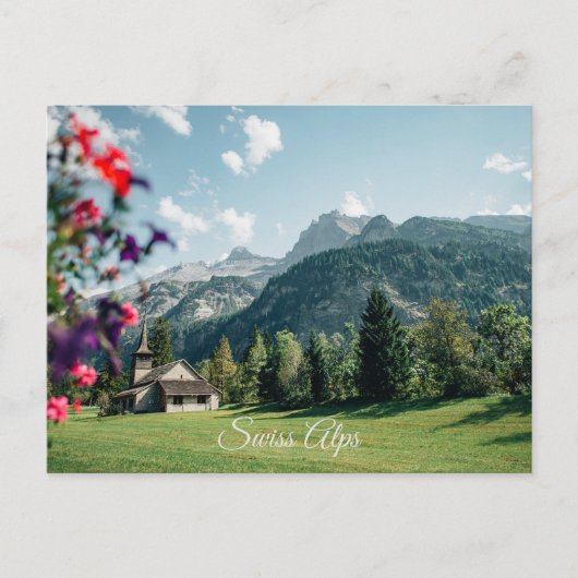 Schweizer Alpen im Frühling Postkarte (Vorderseite)
