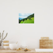 Schweizer Alpen im Sommer Poster (Küche)