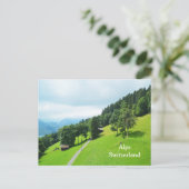 Schweizer Alpen im Sommer Postkarte (Stehend Vorderseite)