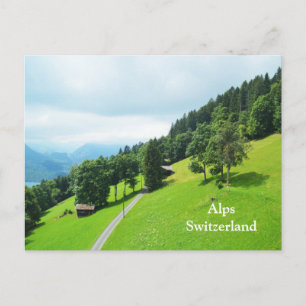 Schweizer Alpen im Sommer Postkarte