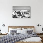 Schweizer Alpen Landschaft Schwarz und Weiß Leinwanddruck (Insitu (Schlafzimmer))