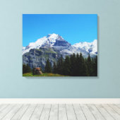 Schweizer Alpen Leinwanddruck (Insitu (Holzboden))