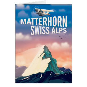 Schweizer Alpen Matterhorn Reiseplakat