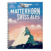 Schweizer Alpen Matterhorn Reiseplakat Notizblock (Vorderseite)