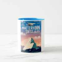 Schweizer Alpen Matterhorn Reiseplakat