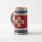 Schweizer Alpen Matterhorn - Schweiz Bierglas (Vorderseite Links)