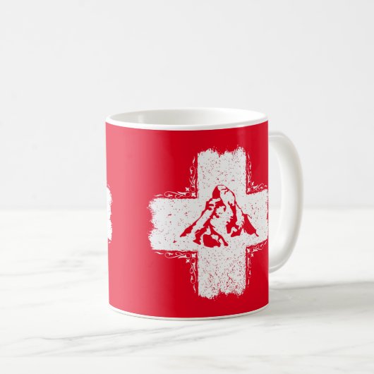 Schweizer Alpen Matterhorn - Schweiz Kaffeetasse (VorderseiteRechts)