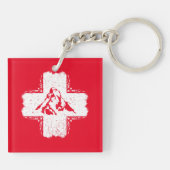 Schweizer Alpen Matterhorn - Schweiz Schlüsselanhänger (Rückseite)