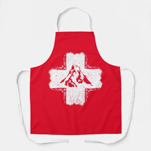 Schweizer Alpen Matterhorn - Schweiz Schürze (Vorderseite)