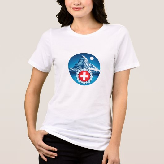Schweizer Alpen - Matterhorn Tri-Blend Shirt (Vorderseite)