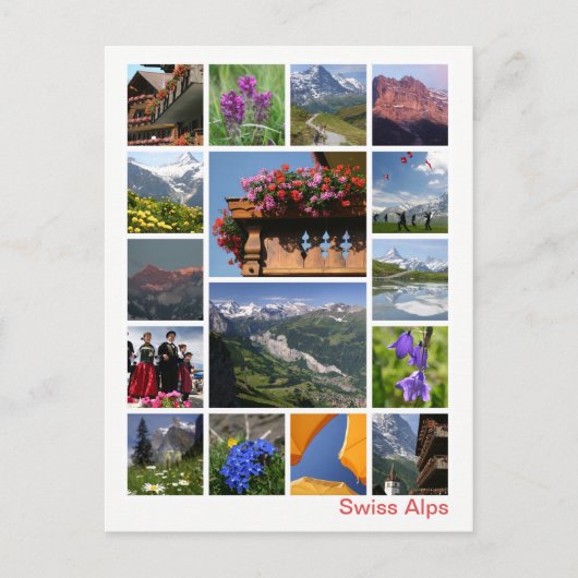 Schweizer Alpen - Mehrbild 2 Postkarte (Vorderseite)
