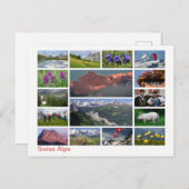 Schweizer Alpen mit mehreren Bildern Postkarte (Vorne/Hinten)