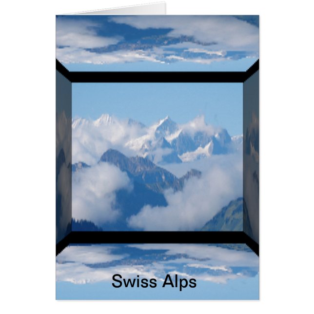 Schweizer Alpen mit Wolken von Celeste Sheffey (Vorne)