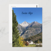 Schweizer Alpen Postkarte (Vorne/Hinten)