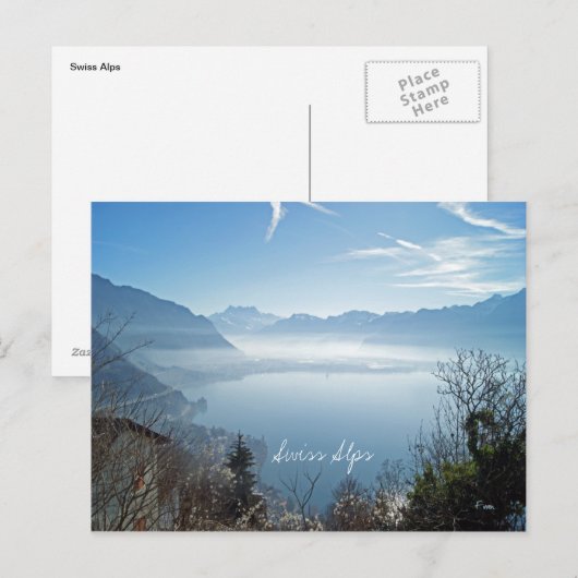 Schweizer Alpen Postkarte (Vorne/Hinten)