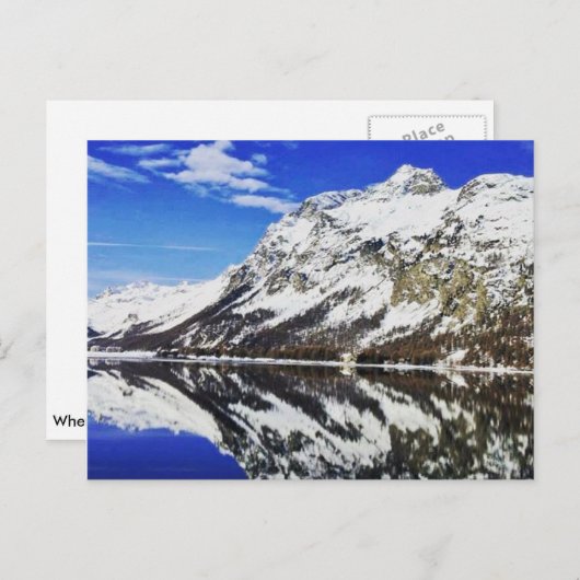 Schweizer Alpen Postkarte (Vorne/Hinten)