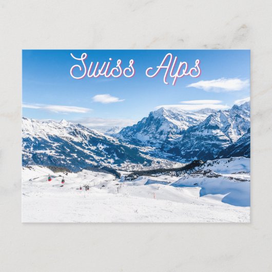 Schweizer Alpen Postkarte (Vorderseite)