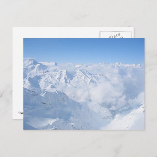 Schweizer Alpen Postkarte (Vorne/Hinten)