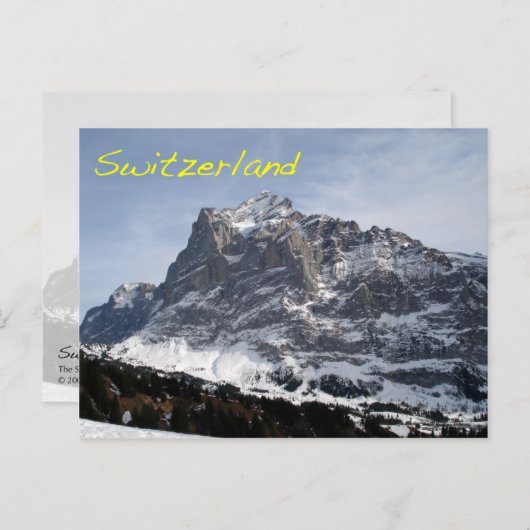 Schweizer Alpen Postkarte (Vorne/Hinten)